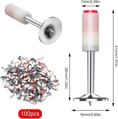 SUNCLOCK 05F 7.3mm Nail Gun Manual Steel Nails, Round Nails 100 pcs Rivet Cordless  Nailer(100 gauge)