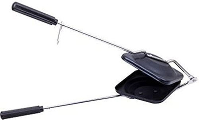 HM EVOTEK Aluminium Non Stick Sandwich Toaster for Bread Toast on Gas Stove Only Toast(Black)