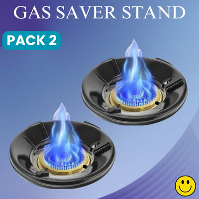 Guggu Gas Saver (Burner Stand) Gas Energy Saving for Kitchen & 4 Supported Legs_2A113 3 kg Roaster(Black)