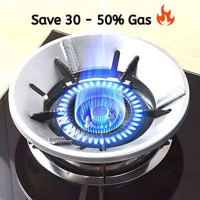 ABlue Clipper gas saver burner stand|stove fire & windproof energy saving KIOP-71 1 kg Roaster(Silver)