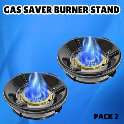 Guggu Gas Saver (Burner Stand) Gas Energy Saving & 4 Supported Legs for Kitchen_2N450 3 kg Roaster(Silver)
