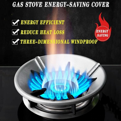 ACLIX Gas Saver Burner Stand,Home Gas Stove Fire&Windproof Energy Saving Stand 5 kg Roaster(Silver)