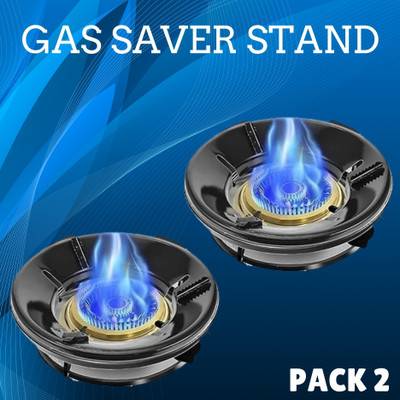 Guggu Gas Saver (Burner Stand) Gas Energy Saving & 4 Supported Legs for Kitchen_2N306 3 kg Roaster(Silver)