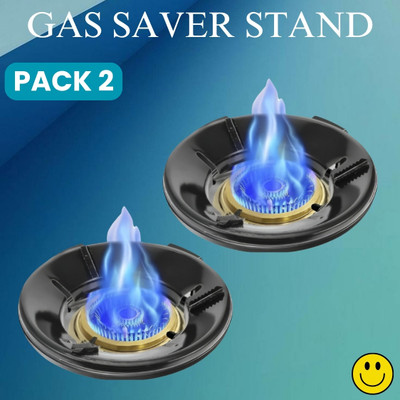 Guggu Gas Saver (Burner Stand) Gas Energy Saving for Kitchen & 4 Supported Legs_2B310 3 kg Roaster(Black)
