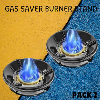 Guggu Gas Saver (Burner Stand) Gas Energy Saving & 4 Supported Legs for Kitchen_2N56 3 kg Roaster(Silver)