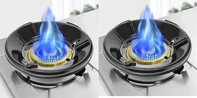 vk sales Gas Saver Burner Stand Gas Chula Burner Jali Ring Fire & Windproof Energy Saving 10 kg Roaster(Black)