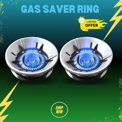 Guggu Gas Saver Burner Stand fire & windproof gas saver for gas stove Pack of_2 AB323 0.1 kg Roaster(Silver)