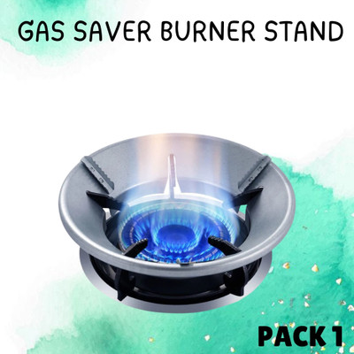 ABlue Clipper Gas Saver (Burner Stand) for Kitchen, Gas Energy Saving & 4 Supported Legs_1V298 1 kg Roaster(Silver)