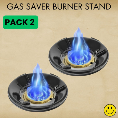 Guggu Gas Saver (Burner Stand) Gas Energy Saving for Kitchen & 4 Supported Legs_2B196 3 kg Roaster(Black)