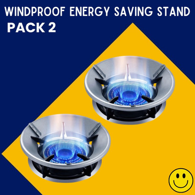 Guggu Gas Saver (Burner Stand) Gas Energy Saving for Kitchen & 4 Supported Legs_2A89 3 kg Roaster(Silver)