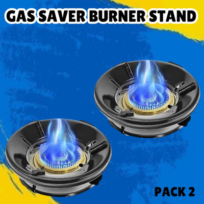 Guggu Gas Saver (Burner Stand) Gas Energy Saving & 4 Supported Legs for Kitchen_2N420 3 kg Roaster(Silver)