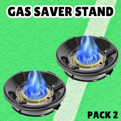 Guggu Gas Saver (Burner Stand) Gas Energy Saving & 4 Supported Legs for Kitchen_2N77 3 kg Roaster(Black)