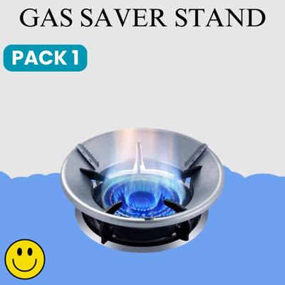 Guggu Gas Saver (Burner Stand) Gas Energy Saving for Kitchen & 4 Supported Legs A225 3 kg Roaster(Silver)