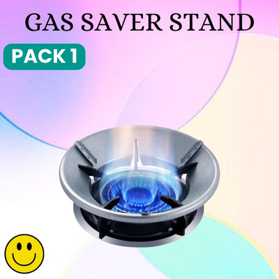 Guggu Gas Saver (Burner Stand) Gas Energy Saving for Kitchen & 4 Supported Legs B282 3 kg Roaster(Silver)