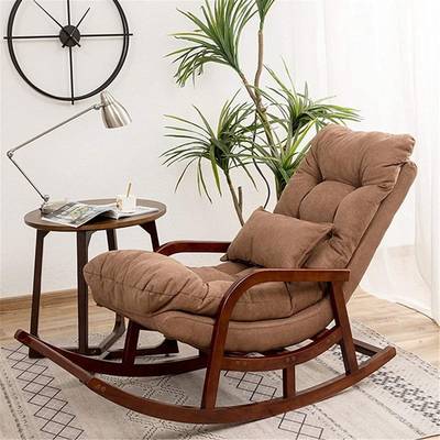Soul Light Art Rocking Chair, Wooden Rolling Chair, Wooden Easy Chair Engineered Wood 1 Seater Rocking Chairs