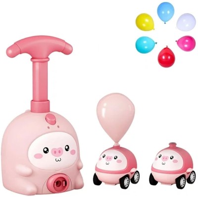 KIDOLOGY Preschool Educational Science Kit - Balloon Launcher and Powered Car Toys -Pink