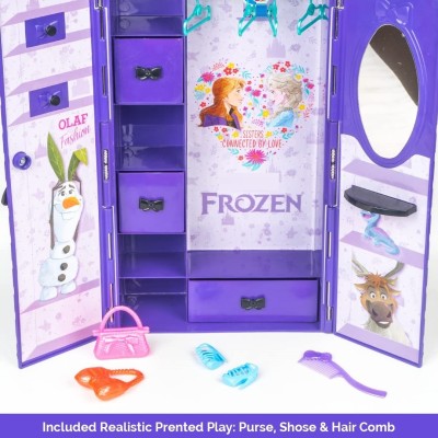 zokato Frozen My First Cupboard Storewell Wardrobe Pretend Play Role Play Toy for Kids