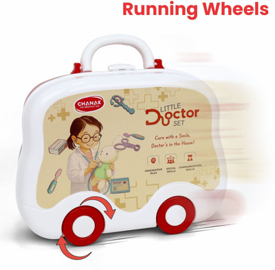 CHANAK 15 Piece Little Doctor Premium Playset with Foldable Suitcase for kids