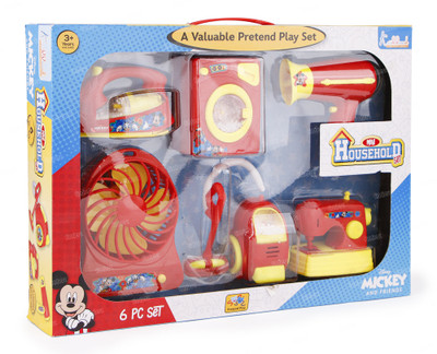 FIDDLERZ Pretend Toys For Kids 6 PCS Battery Operated Household BPA Free Educational Toy