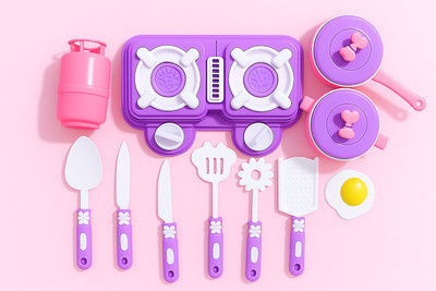 TInyMarT Kitchen Cooking Set for Kids – 11 Pcs Gas Stove & Utensils Playset