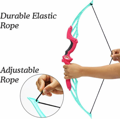 Aditi Toys Pull Back Bow & Arrow with Quiver, Archery Toy Set with Target & Suction Arrow