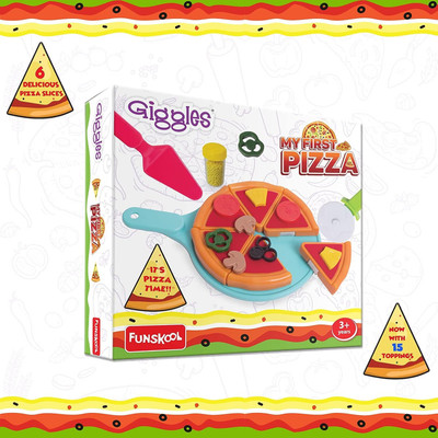 FUNSKOOL My First Pizza- Food Mix 'N Match Set with 15 toppings -Pretend Play Toy Set