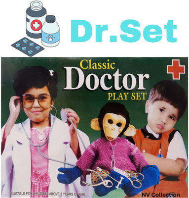 NV COLLECTION Chrome-Polish Pretend Doctor Case for Kids’ Learning