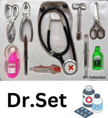 CTC CREATION Doctor Pretend Set for Kids with Metal-Look Finish