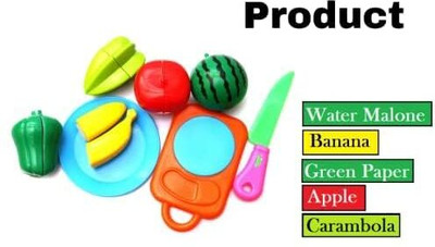 Ruffo Toddler Fruit & Vegetable Cutting Play Set with Board and Knife