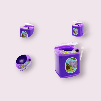 zokato Plastic Toy Washing Machine Household Appliance Pretend Play (purple)_a1