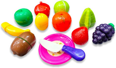 Jayaansh Traders Realistic Sliceable Fruit cut set with plastic Knife For Kids..