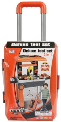 Pepstter Pretend Play Trolley Type Deluxe Tool Set 2-in-1 for Kids