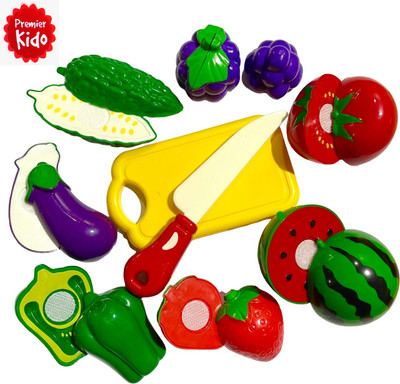 premier kido Realistic Sliceable fruits & vegetable playset