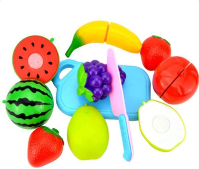 BHVMEY Realistic Velcro Fruit Cutting Set for Pretend Cooking Fun