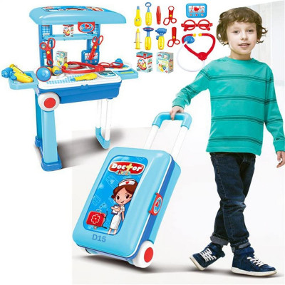Just97 Doctor Set Pretend Play Little Doctor Set for Kids with Trolley Suitcase D15
