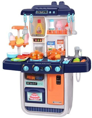 himanshu tex Children Kids Play Kitchen Real Lights Sounds, Spray and Running Water Sink Toys