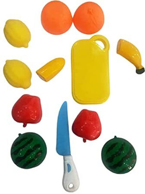 HMV Fruit & Vegetable Realistic Sliceable Chopper Play Kitchen Toy Set for Kids