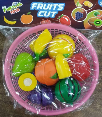 venimall 8 Pcs A Sliceable Fruits and Vegetable Cutting Play Plastic Toy Set
