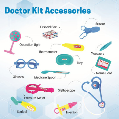333MART Doctor Playset for Kids, Pretend Play Doctor Set for Kids
