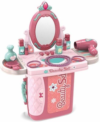 Kn2 MART Suitcase Dressing Table Beauty Play Set Make Up Fashion Set Toy Set for Girls