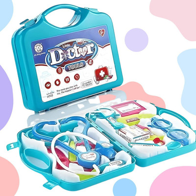 MM toys Doctor Playset for Kids | Pretend Play Medical Kit with 13 Realistic Instruments