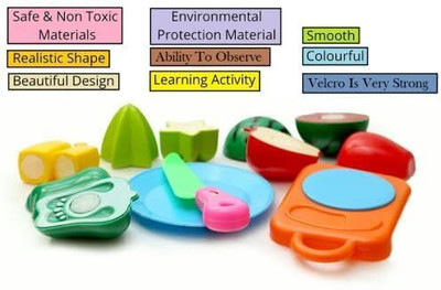 Ruffo Realistic Cutting Action Fruit and Vegetable Play Set