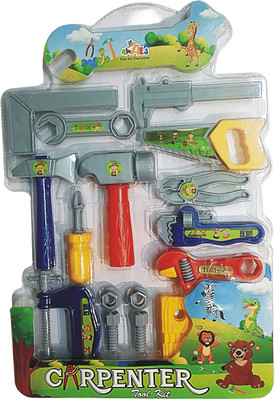 BKDT Marketing Mechanics Carpenter Tool Kit Toys for Kids - Pretend Play Toy DIY -14 Tools