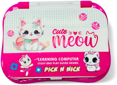 NAMANSHU TEX Learning Study Game Mini Computer Notebook Toy(Yellow)