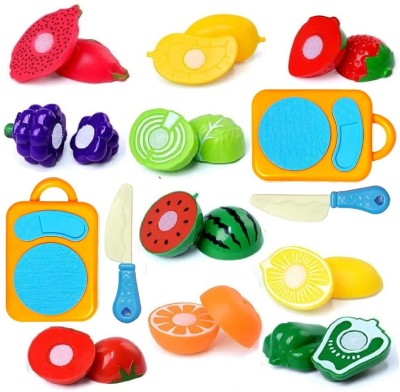 SuperToy Realistic Sliceable Fruits and Vegetables Cutting Play Toy