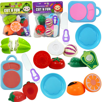 BABRO Cutting Fruit And Vegetable With Chopping Board & Knife Play Set For Kids