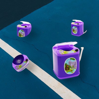 zokato Plastic Toy Washing Machine Household Appliance Pretend Play (purple)_a28