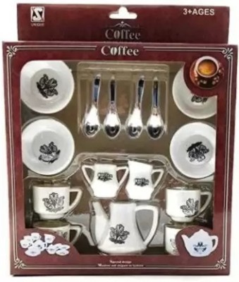 3dseekers Coffee Set Toys Made of Plastic Pretend Kitchen Play Set for Kids