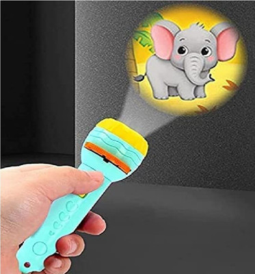 Kidsaholic Toy Torch with 3 slides 24 patterns Mini Projector Torch(Multicolor)