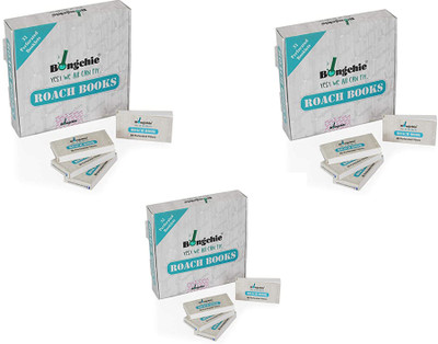 Bongchie pack of 3 roach book unruled 55*26mm 120 gsm Paper Roll(Set of 3, White)